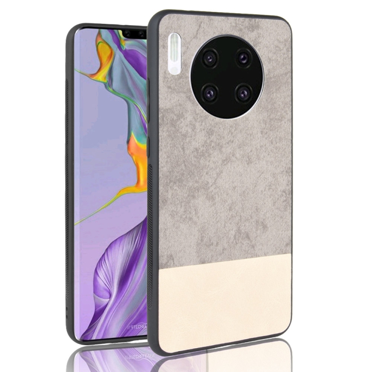 

For Huawei Mate 30 Shockproof Color Matching Denim PC + PU + TPU Protective Case(Gray)