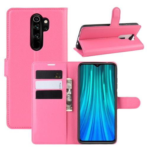 

For Xiaomi Redmi Note 8 Pro Litchi Texture Horizontal Flip Leather Case with Wallet & Holder & Card Slots(Rose red)