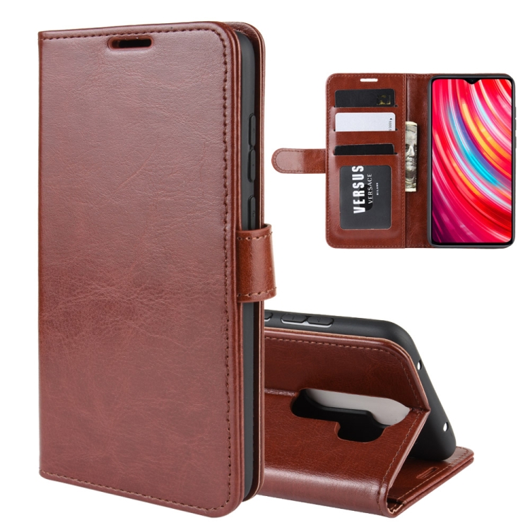 

For Xiaomi Redmi Note 8 Pro R64 Texture Single Fold Horizontal Flip Leather Case with Holder & Card Slots & Wallet(Brown)