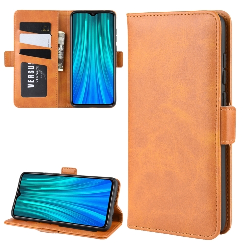 

For Xiaomi Redmi Note 8 Pro Dual-side Magnetic Buckle Horizontal Flip Leather Case with Holder & Card Slots & Wallet & Photo Frame(Yellow)