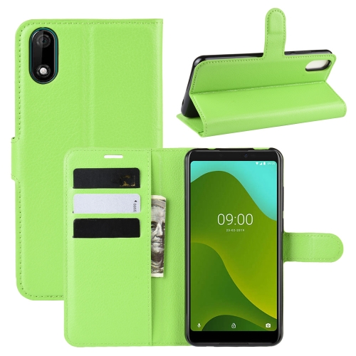 

For Wiko Y70 Litchi Texture Horizontal Flip Leather Case with Wallet & Holder & Card Slots(Green)