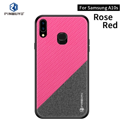 

For Galaxy A10S PINWUYO Rong Series Shockproof PC + TPU+ Chemical Fiber Cloth Protective Cover(Red)