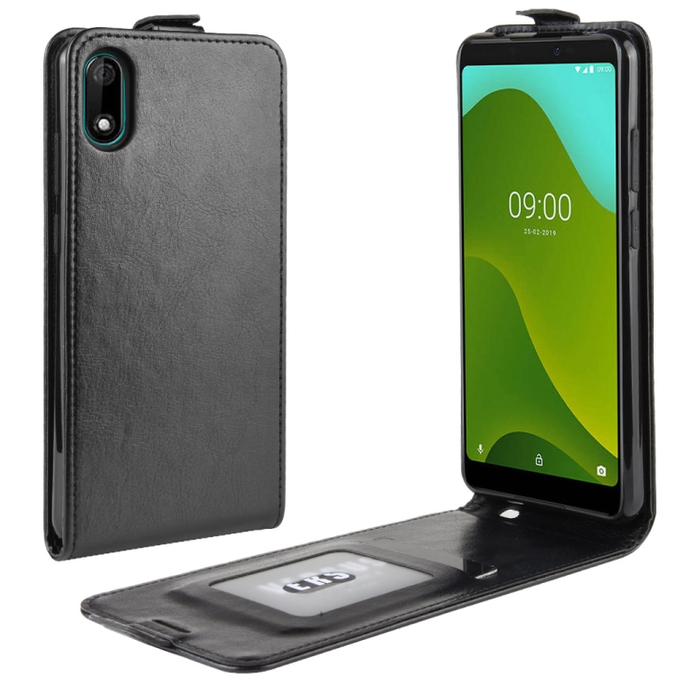 

For WIKO Y70 Crazy Horse Vertical Flip Leather Protective Case(Black)
