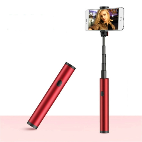 

Mini Wireless Bluetooth Phone Selfie Stick Aluminum Handheld Selfie Stick Travel Artifact(Red)