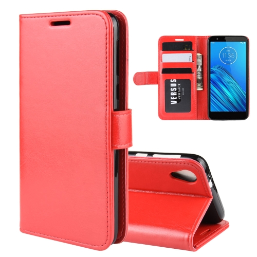 

For Motorola Moto E6 R64 Texture Single Fold Horizontal Flip Leather Case with Holder & Card Slots & Wallet(Red)