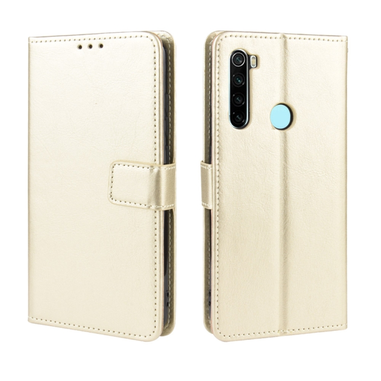 

For Xiaomi Redmi Note 8 Retro Crazy Horse Texture Horizontal Flip Leather Case , with Holder & Card Slots & Photo Frame(Gold)