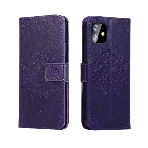 

For iPhone 11 Embossed Kaleidoscope Flower Horizontal Flip Leather Case, with Stand & Card Slot & Wallet(Purple)