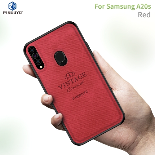 

For Galaxy A20S PINWUYO Zun Series PC + TPU + Skin Waterproof And Anti-fall All-inclusive Protective Shell(Red)