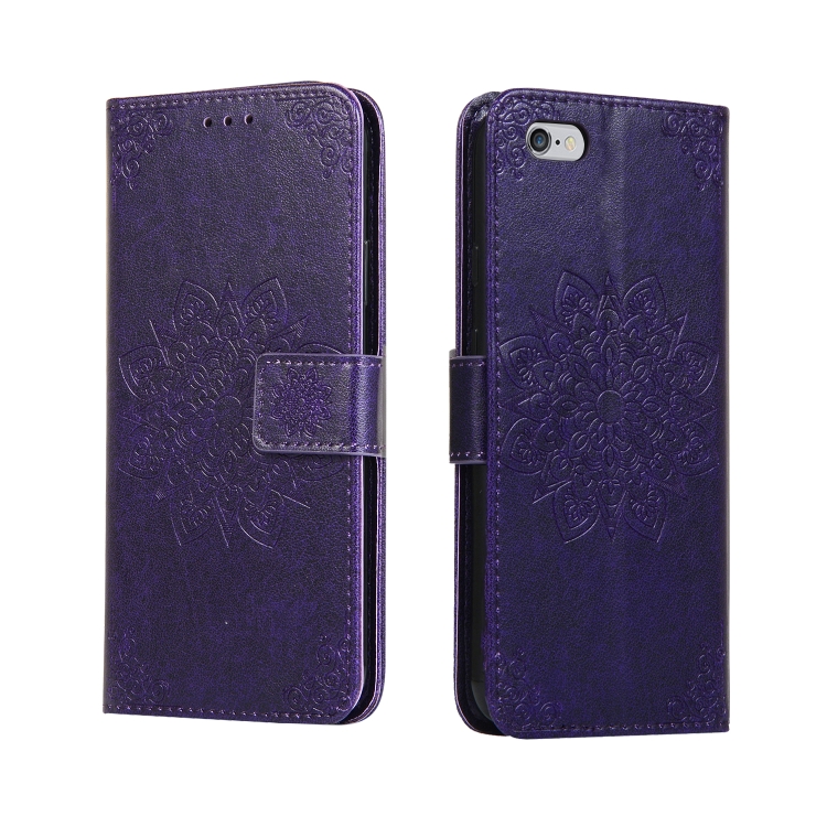 

For iPhone 6 & 6s Embossed Kaleidoscope Flower Horizontal Flip Leather Case with Holder & Card Slots & Wallet(Purple)