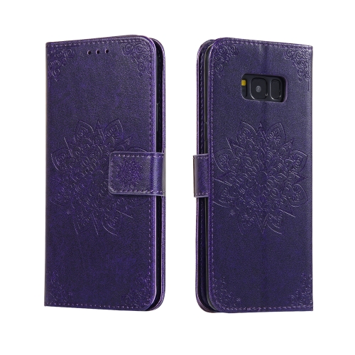 

For Galaxy S8+ Embossed Kaleidoscope Flower Horizontal Flip Leather Case with Holder & Card Slots & Wallet(Purple)