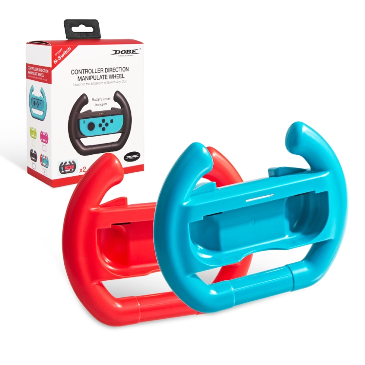 

Game Steering Wheel for Nintendo Switch Joy-Con Controller Game Accessories(Red+Blue)