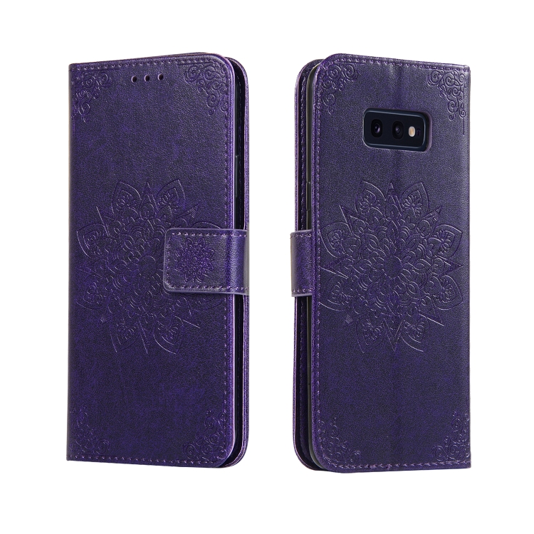 

For Galaxy S10e Embossed Kaleidoscope Flower Horizontal Flip Leather Case with Holder & Card Slots & Wallet(Purple)