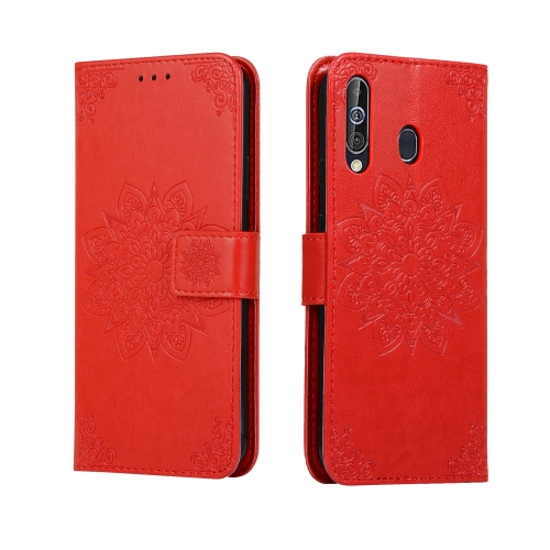 

For Galaxy A60 & M40 Embossed Kaleidoscope Flower Horizontal Flip Leather Case with Holder & Card Slots & Wallet(Red)