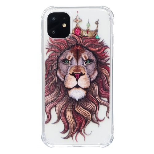 

For iPhone 11 Anti-Drop Pattern TPU Phone Case(Lion)