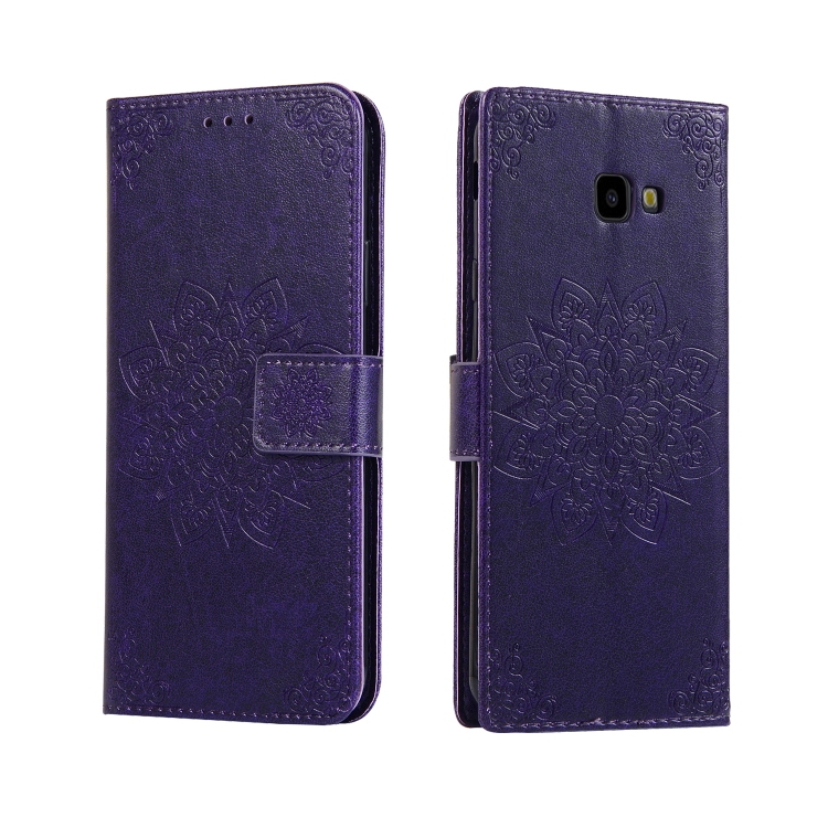 

For Galaxy J4 Plus Embossed Kaleidoscope Flower Horizontal Flip Leather Case with Holder & Card Slots & Wallet(Purple)