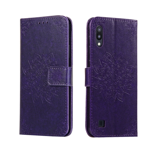 

For Galaxy M10 / A10 Embossed Kaleidoscope Flower Horizontal Flip Leather Case with Holder & Card Slots & Wallet(Purple)