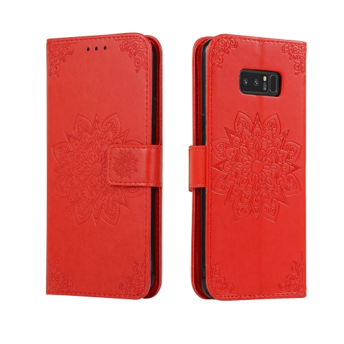 

For Galaxy Note 8 Embossed Kaleidoscope Flower Horizontal Flip Leather Case with Holder & Card Slots & Wallet(Red)