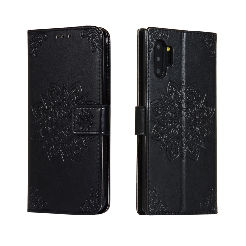 

For Galaxy Note10 Plus Embossed Kaleidoscope Flower Horizontal Flip Leather Case with Holder & Card Slots & Wallet(Black)