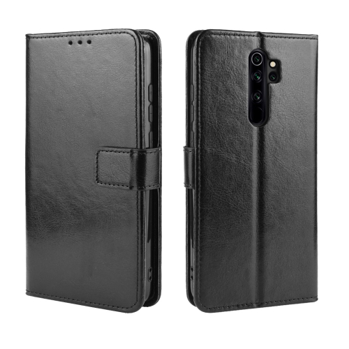 

For Xiaomi Redmi Note 8 Pro Retro Crazy Horse Texture Horizontal Flip Leather Case with Holder & Card Slots & Photo Frame(Black)