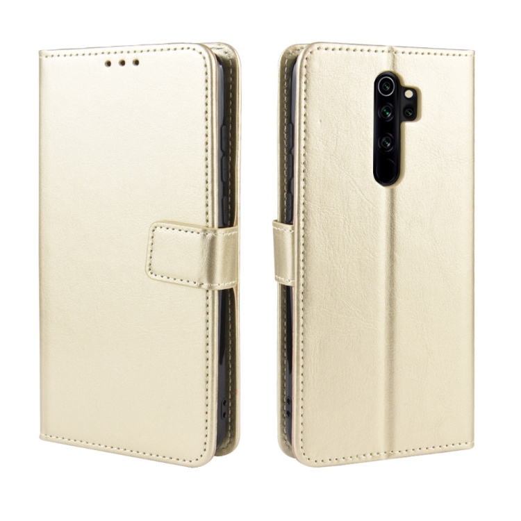 

For Xiaomi Redmi Note 8 Pro Retro Crazy Horse Texture Horizontal Flip Leather Case with Holder & Card Slots & Photo Frame(Gold)