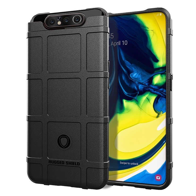

For Galaxy A80 Full Coverage Shockproof TPU Case(Black)