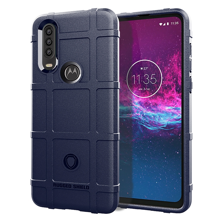 

For Moto One Action Full Coverage Shockproof TPU Case(Blue)