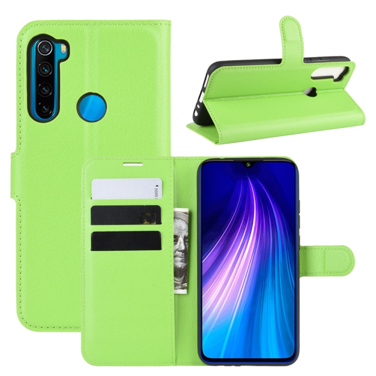 

For Xiaomi Redmi Note 8 Litchi Texture Horizontal Flip Leather Case with Wallet & Holder & Card Slots(Green)