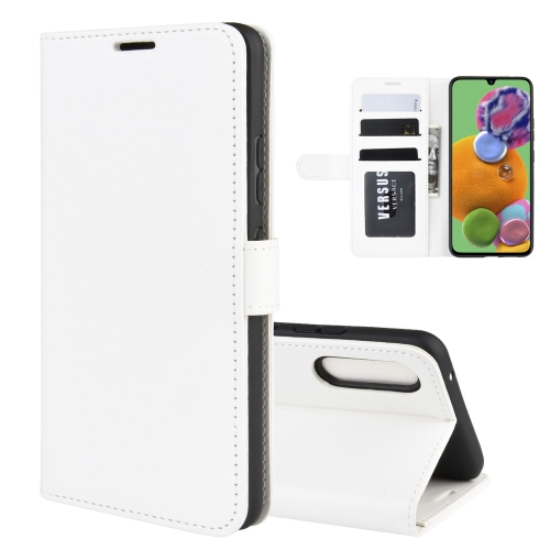 

For Galaxy A90 5G R64 Texture Single Fold Horizontal Flip Leather Case with Holder & Card Slots & Wallet(White)