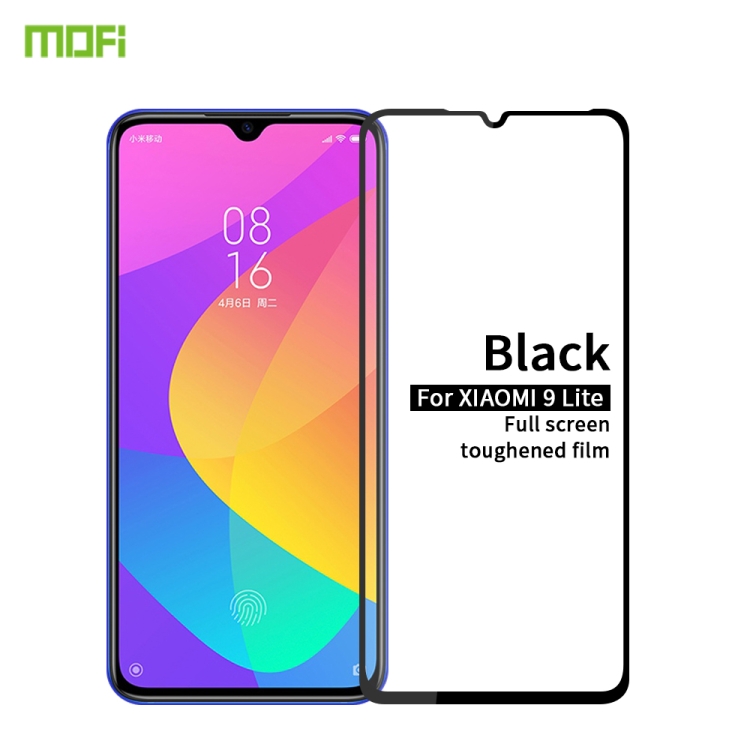 

For Xiaomi 9 Lite MOFI 9H 2.5D Full Screen Tempered Glass Film(Black)