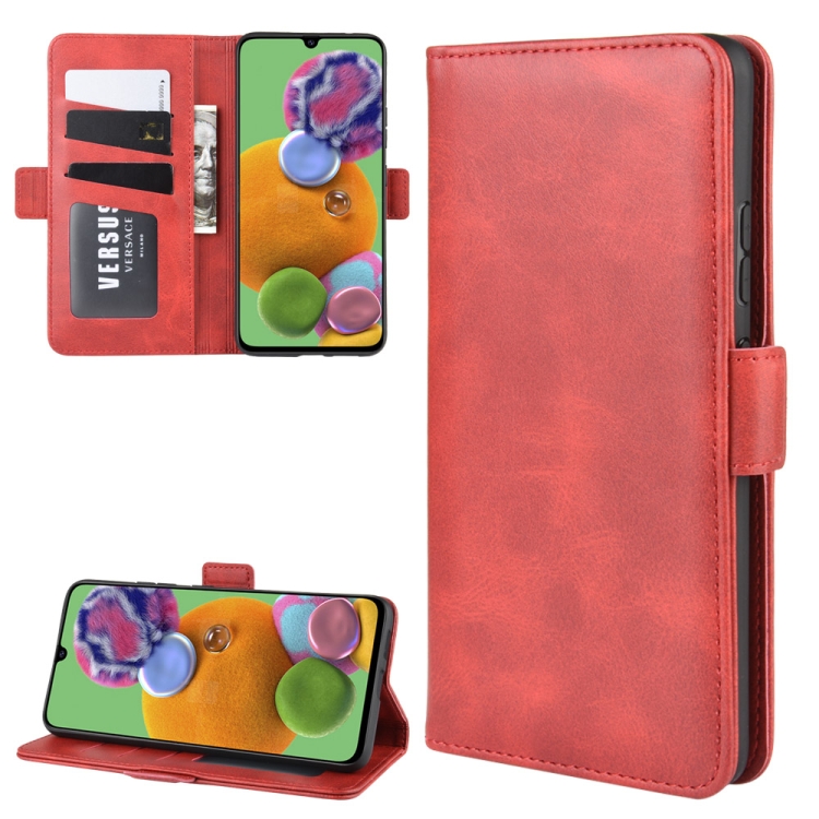 

For Galaxy A90 5G Wallet Stand Leather Cell Phone Case with Wallet & Holder & Card Slots(Red)