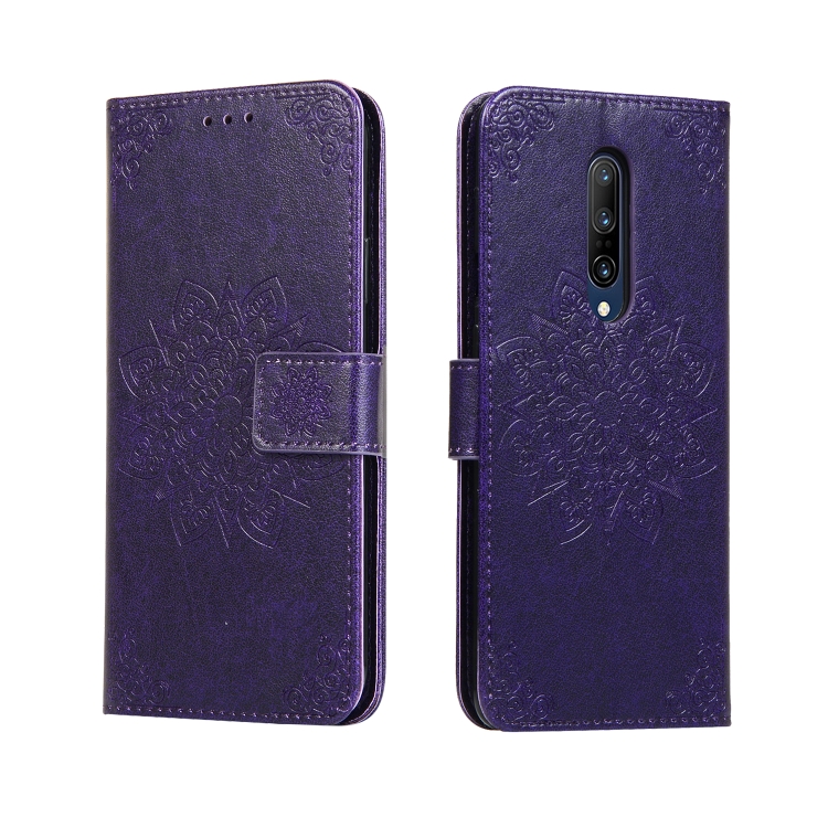 

For OnePlus 7 Pro Embossed Kaleidoscope Flower Horizontal Flip Leather Case with Holder & Card Slots & Wallet(Purple)