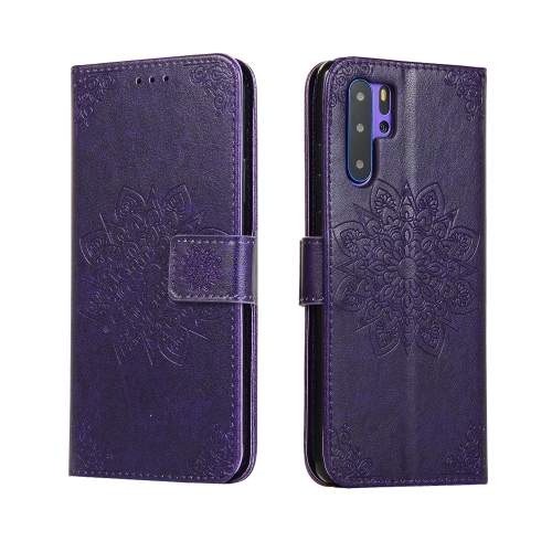 

For Huawei P30 Pro Embossed Kaleidoscope Flower Horizontal Flip Leather Case with Holder & Card Slots & Wallet(Purple)