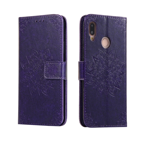 

For Huawei P20 Lite & Nova 3e Embossed Kaleidoscope Flower Horizontal Flip Leather Case with Holder & Card Slots & Wallet(Purple)