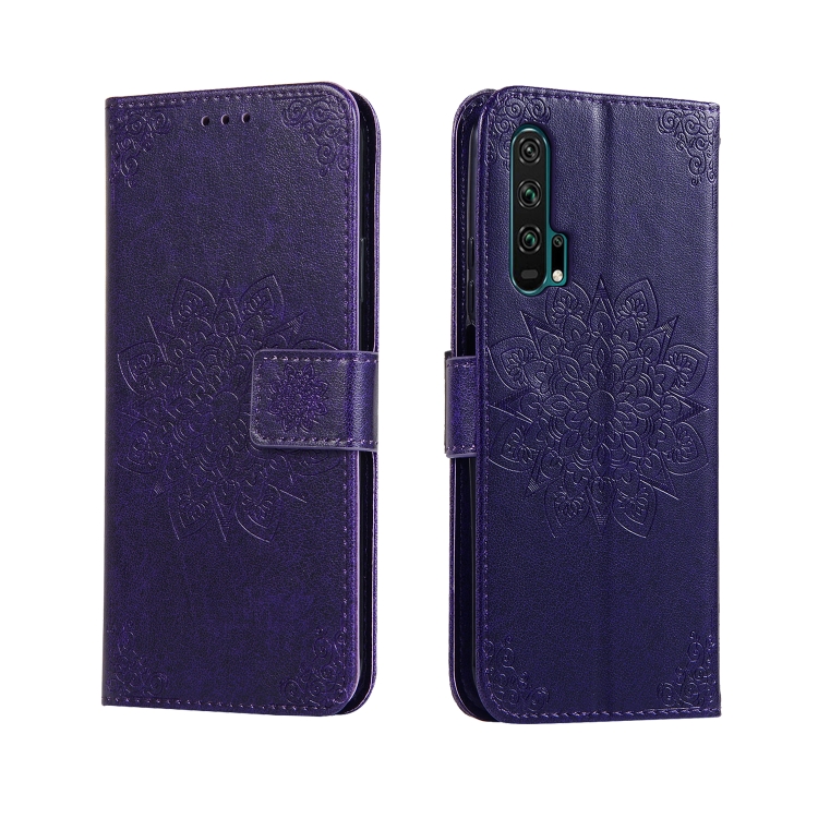 

For Huawei Honor 20 Pro Embossed Kaleidoscope Flower Horizontal Flip Leather Case with Holder & Card Slots & Wallet(Purple)