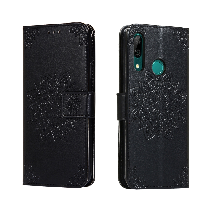 

For Huawei P Smart Z Embossed Kaleidoscope Flower Horizontal Flip Leather Case with Holder & Card Slots & Wallet(Black)