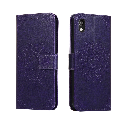 

For Huawei Y5 2019 Embossed Kaleidoscope Flower Horizontal Flip Leather Case with Holder & Card Slots & Wallet(Purple)