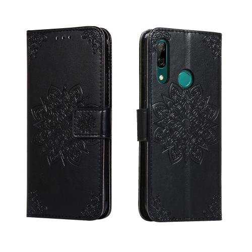 

For Huawei Y9 Prime 2019 Embossed Kaleidoscope Flower Horizontal Flip Leather Case with Holder & Card Slots & Wallet(Black)