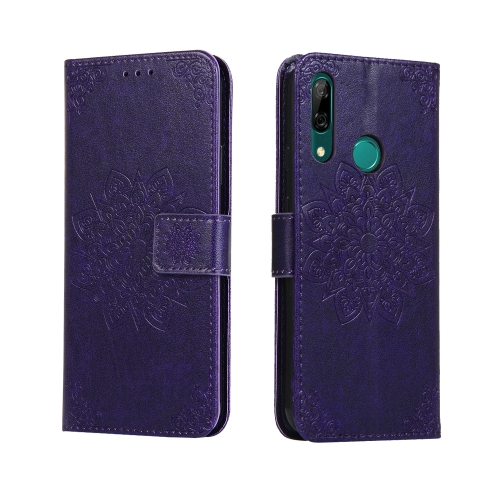 

For Huawei Y9 Prime 2019 Embossed Kaleidoscope Flower Horizontal Flip Leather Case with Holder & Card Slots & Wallet(Purple)