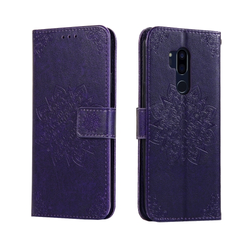

For LG G7 & G7 ThinQ Embossed Kaleidoscope Flower Horizontal Flip Leather Case with Holder & Card Slots & Wallet(Purple)