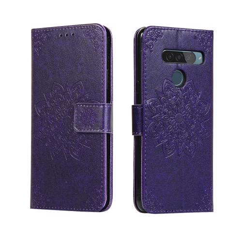 

For LG G8 & G8s & G8 ThinQ Embossed Kaleidoscope Flower Horizontal Flip Leather Case with Holder & Card Slots & Wallet(Purple)