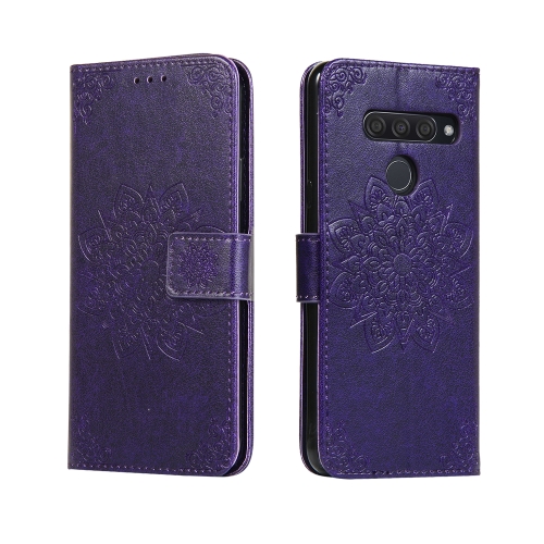 

For K50 & Q60 Embossed Kaleidoscope Flower Horizontal Flip Leather Case with Holder & Card Slots & Wallet(Purple)