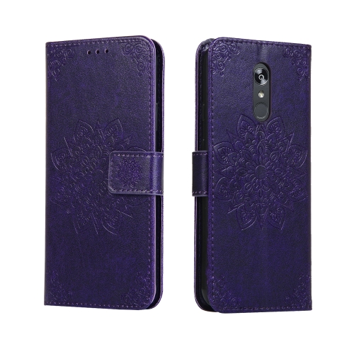 

For LG Stylo 4 Embossed Kaleidoscope Flower Horizontal Flip Leather Case with Holder & Card Slots & Wallet(Purple)