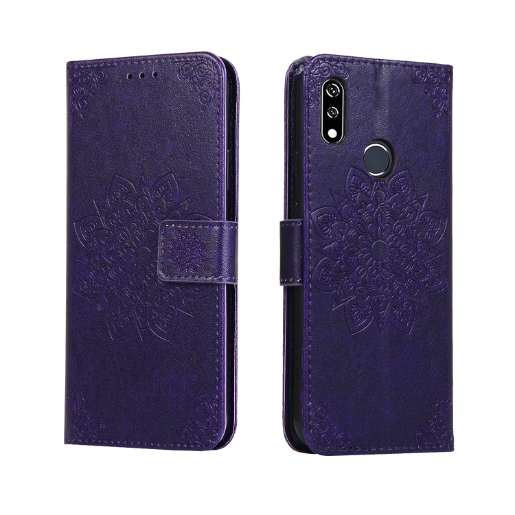 

For LG W10 Embossed Kaleidoscope Flower Horizontal Flip Leather Case with Holder & Card Slots & Wallet(Purple)