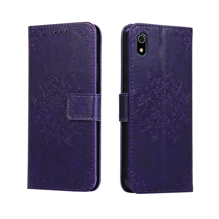 

For Xiaomi Redmi 7A Embossed Kaleidoscope Flower Horizontal Flip Leather Case with Holder & Card Slots & Wallet(Purple)