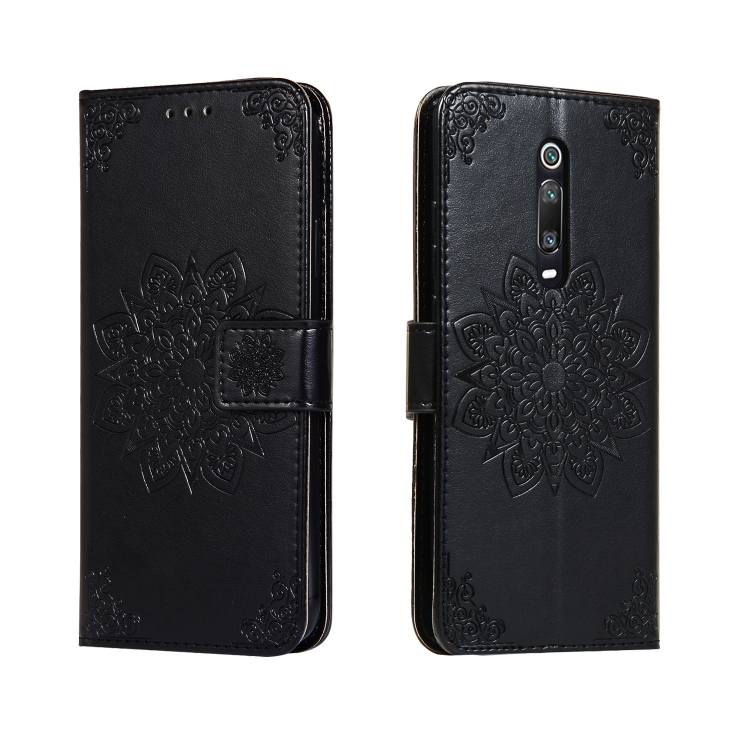 

For Xiaomi Redmi K20 & K20 Pro Embossed Kaleidoscope Flower Horizontal Flip Leather Case with Holder & Card Slots & Wallet(Black)