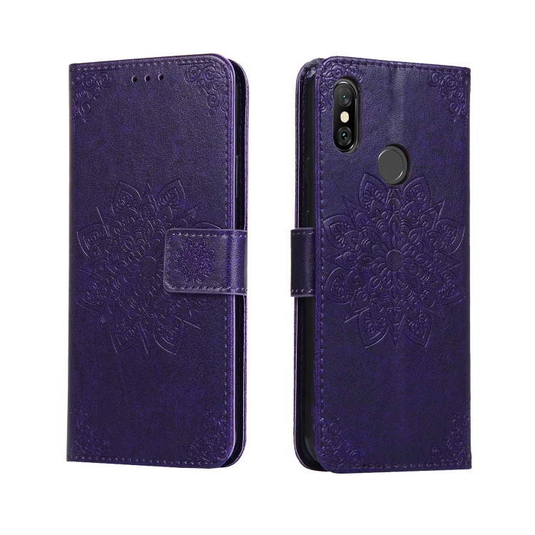 

For Xiaomi Redmi Note 6 Embossed Kaleidoscope Flower Horizontal Flip Leather Case with Holder & Card Slots & Wallet(Purple)