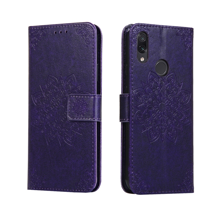 

For Xiaomi Redmi Note7 Embossed Kaleidoscope Flower Horizontal Flip Leather Case with Holder & Card Slots & Wallet(Purple)