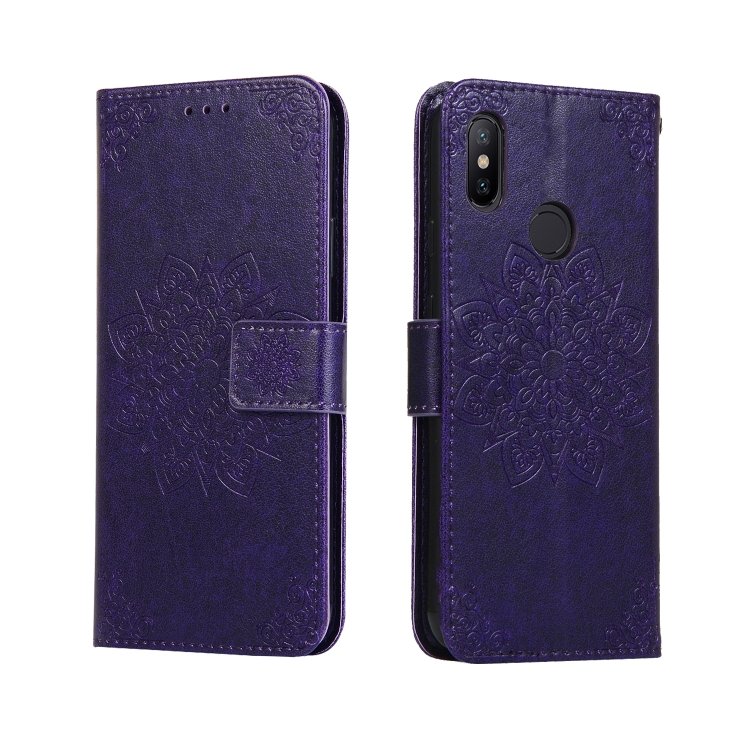 

For Xiaomi 6X & A2 Embossed Kaleidoscope Flower Horizontal Flip Leather Case with Holder & Card Slots & Wallet(Purple)