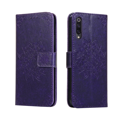 

For Xiaomi 9SE Embossed Kaleidoscope Flower Horizontal Flip Leather Case with Holder & Card Slots & Wallet(Purple)