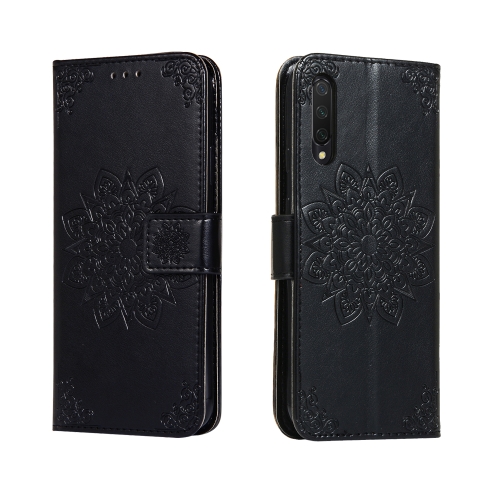 

For Xiaomi CC9 & A3 Lite Embossed Kaleidoscope Flower Horizontal Flip Leather Case with Holder & Card Slots & Wallet(Black)